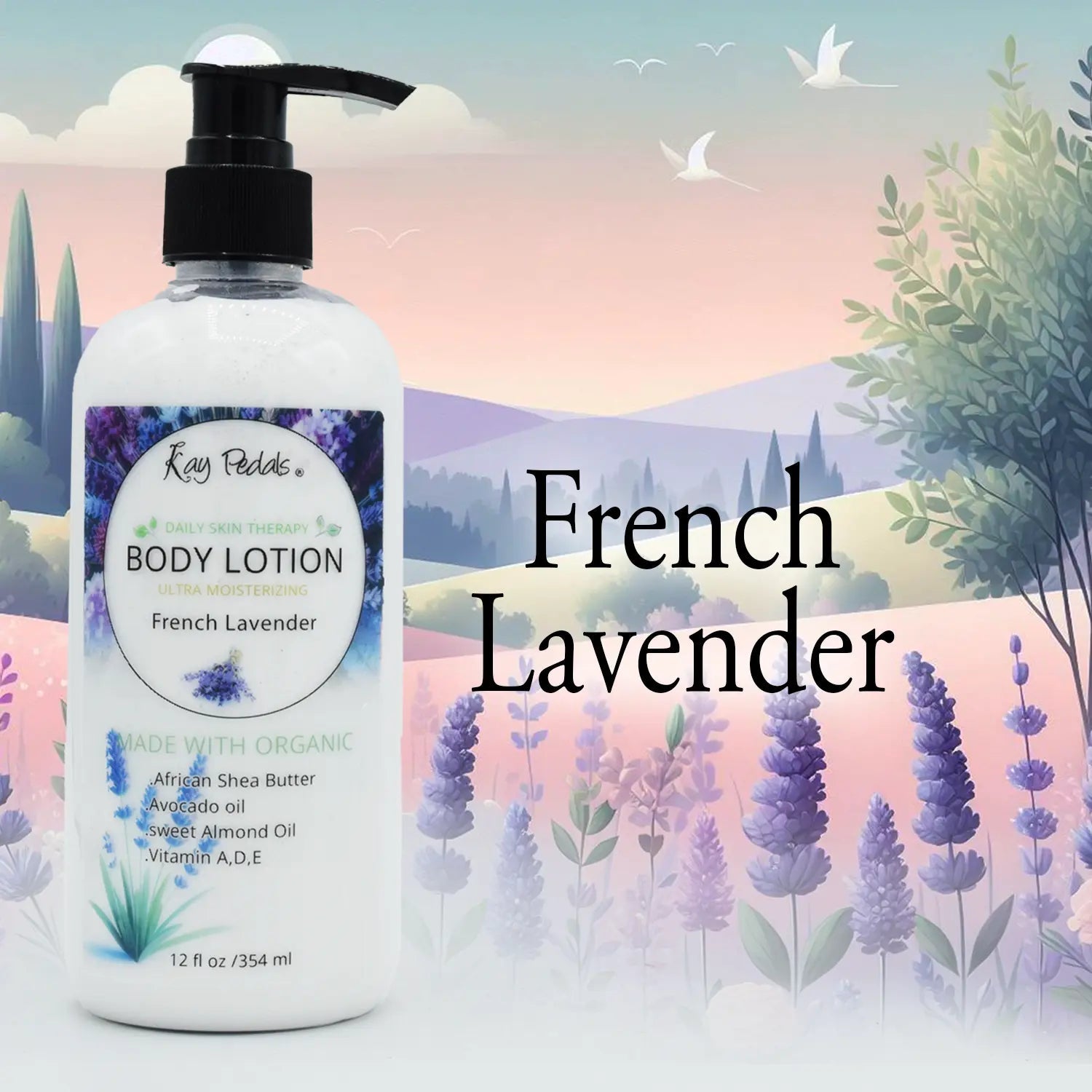 French Lavender Body Lotion | Organic Body Cream |Shea Butter Lotion |  Almond Body Lotion | Fragrance Lotion