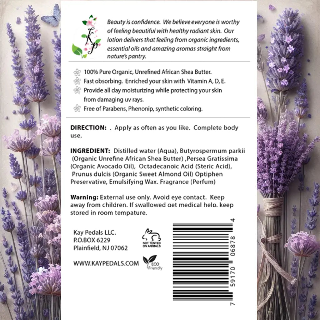 French Lavender Body Lotion | Organic Body Cream |Shea Butter Lotion |  Almond Body Lotion | Fragrance Lotion