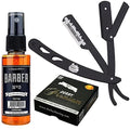 The Shave Factory Straight Edge Razor Kit (Black/Barber No3 Cologne