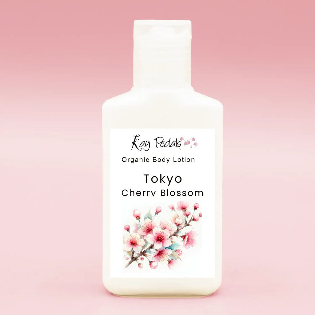 Tokyo Cherry Blossom Organic Body Lotion | Organic Body Cream | Shea Butter Lotion |  Almond Body Lotion | Fragrance Lotion