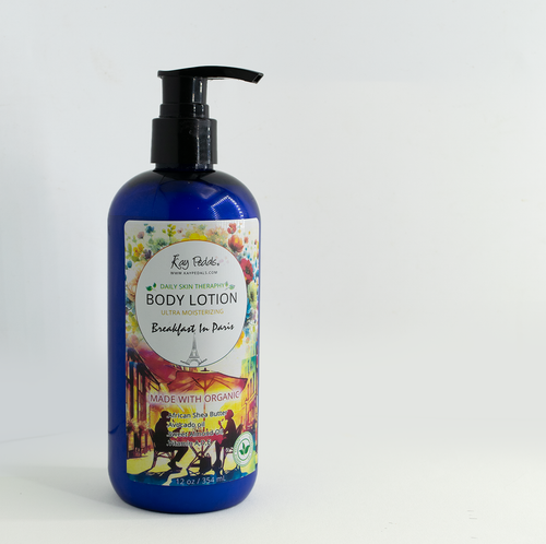 Breakfast In Paris Natural Body Lotion Made With Sensitive Skin Fragrance Oil | Organic Unrefined African Shea Butter | Organic Sweet Almond Oil | Organic Avocado Oil
